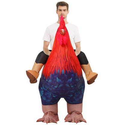 Cluck Rider Inflatable Rooster Costume