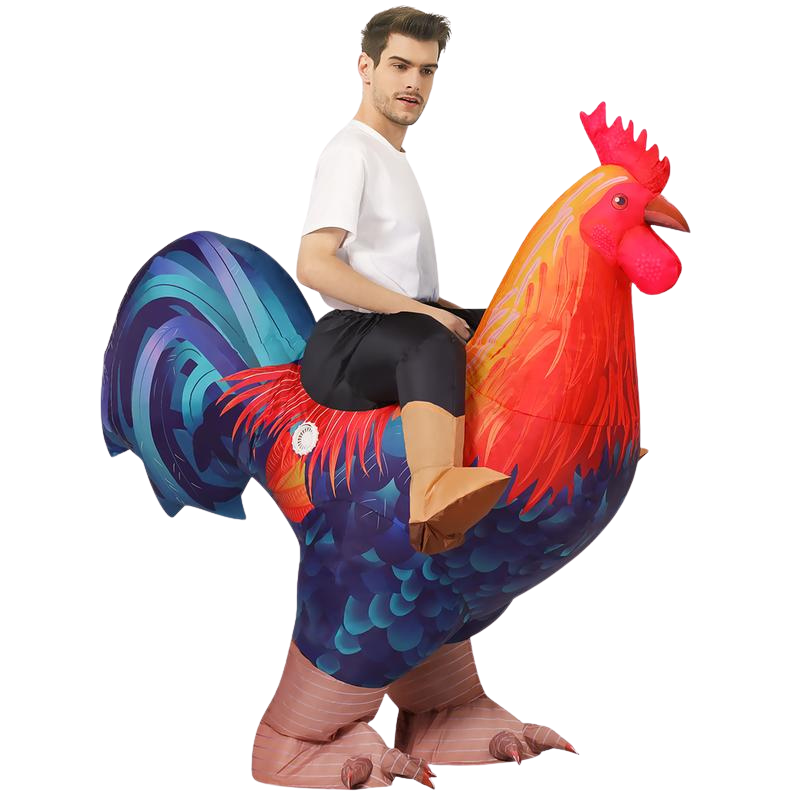 Cluck Rider Inflatable Rooster Costume