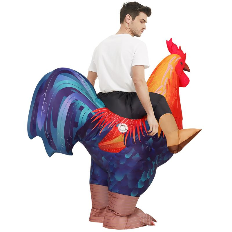 Cluck Rider Inflatable Rooster Costume